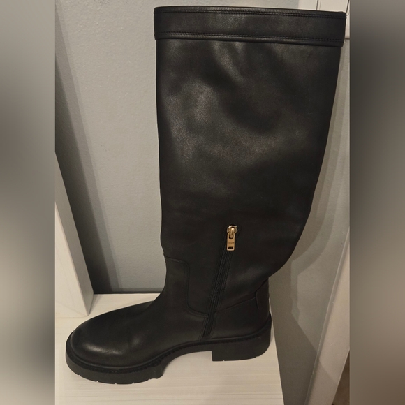 Coach Black Leigh Leather Boots - Picture 5 of 11